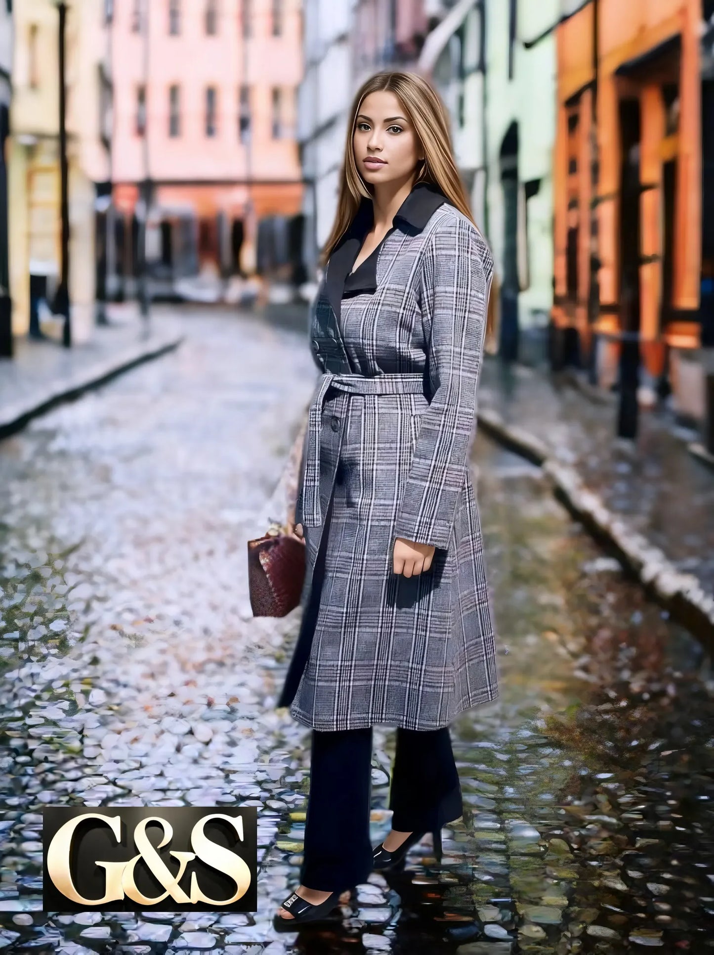 Model 1014 Women Long Coat - Detail 1 | Sami's Jackets