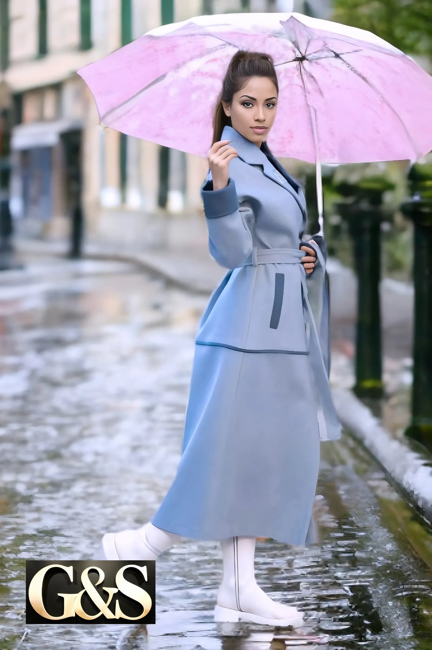 Model 1038 Women Long Coat - Detail 10 | Sami's Jackets