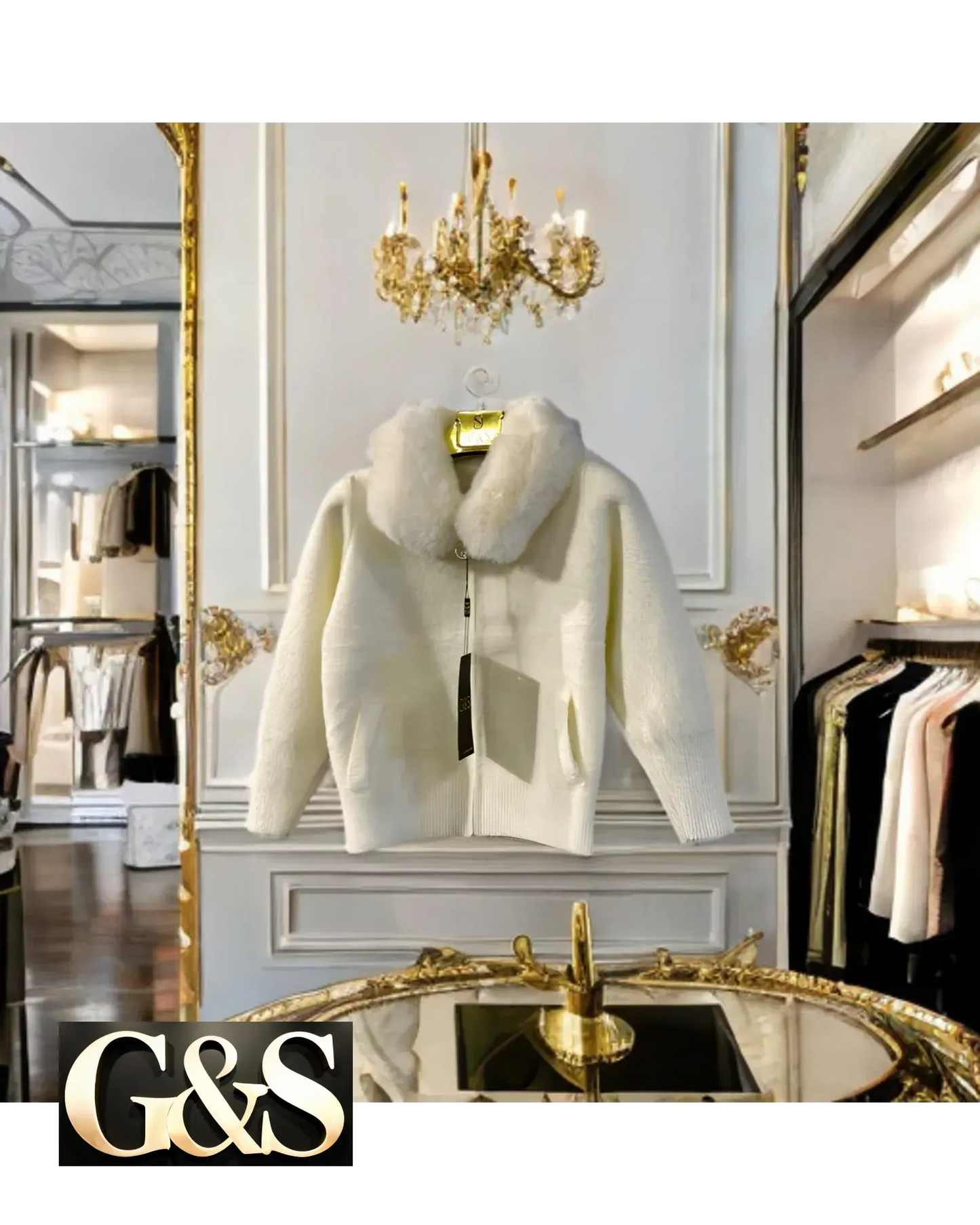 AC 896 Women’s Fur-Trimmed Wool and Polyester Tops - G&S