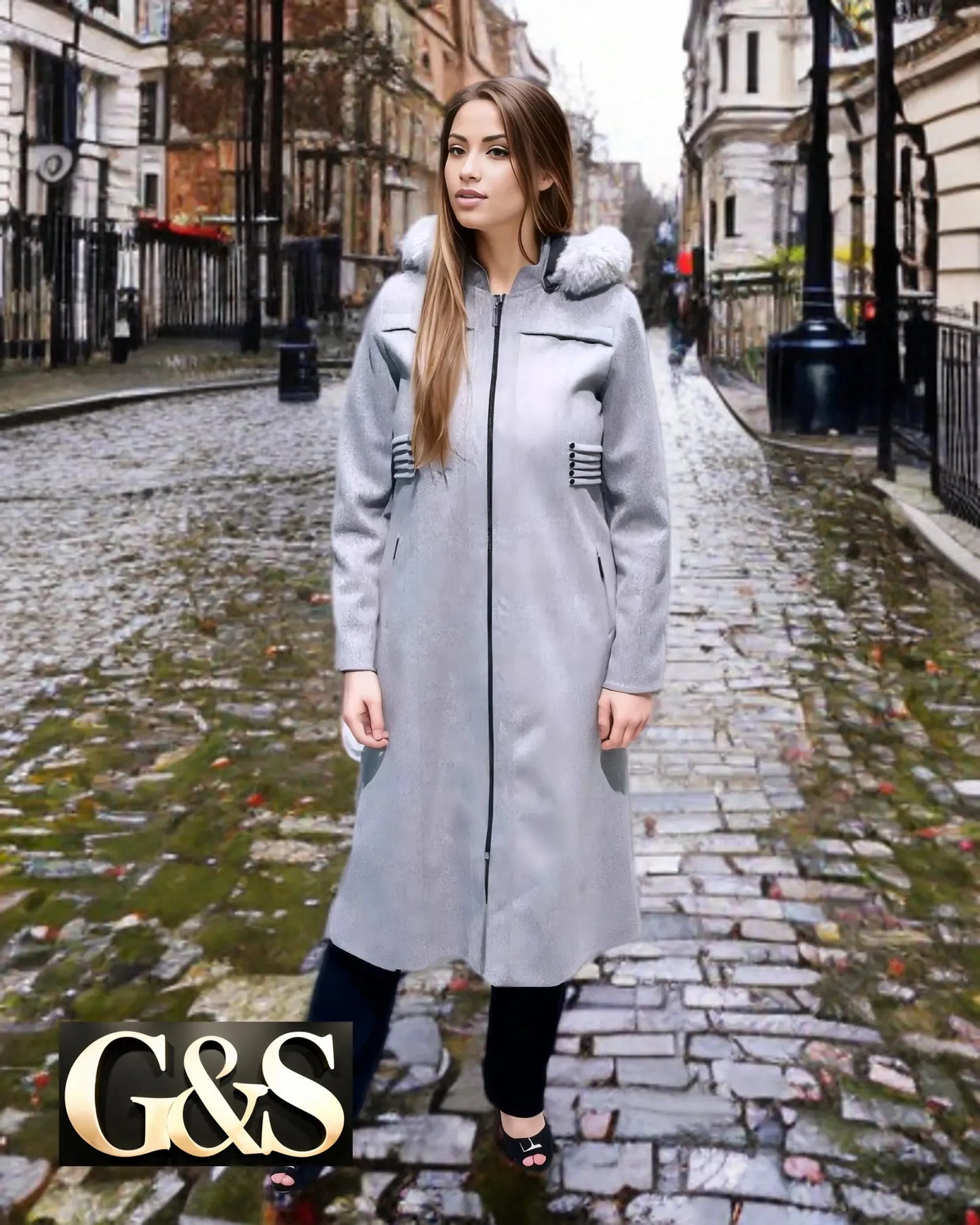 Model 1022 Women’s Coat - Front | Sami's Jackets