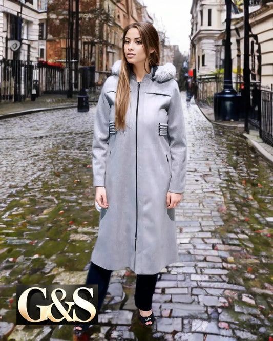 Model 1022 Women’s Coat - Front | Sami's Jackets