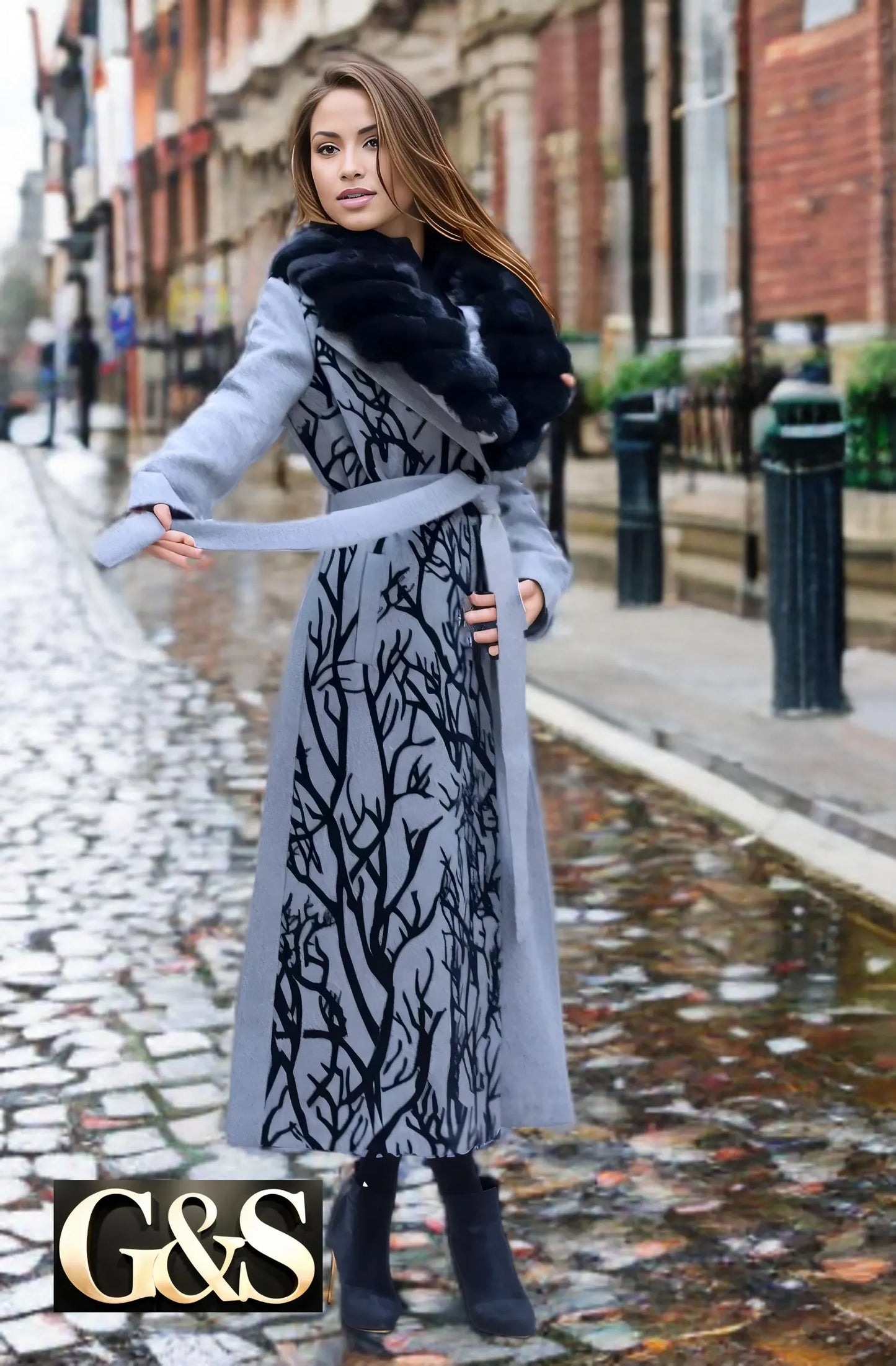 Model 1046 Women Long Coat - G&S