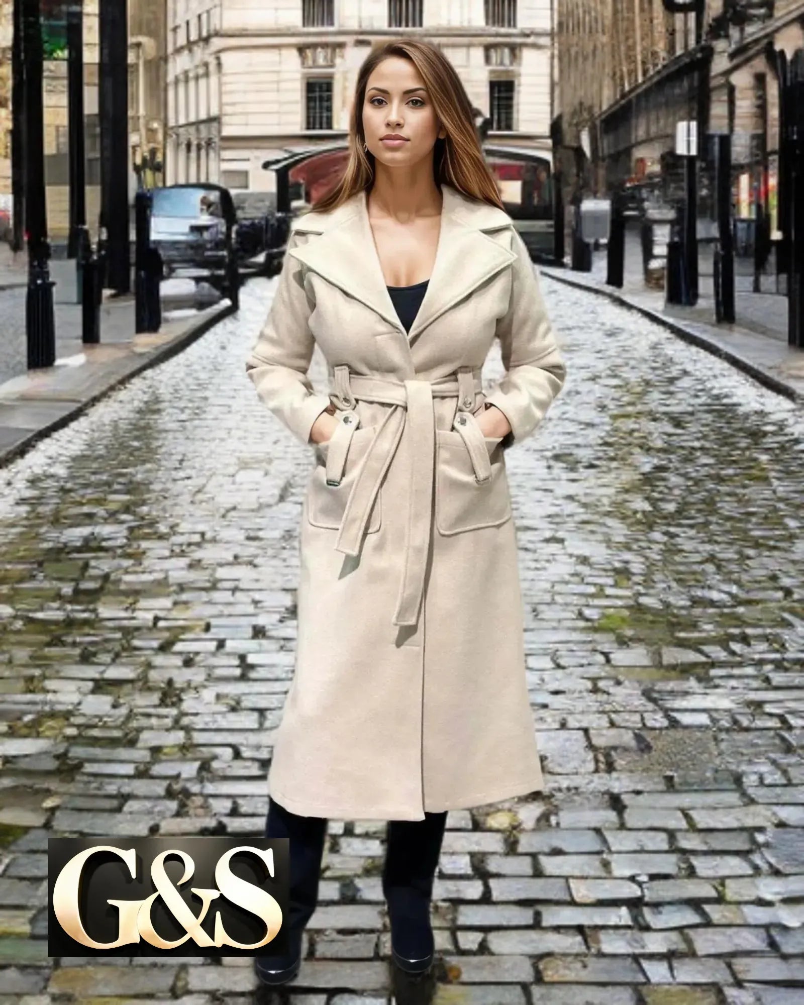 Model 1034 Women’s Coat Made From 100% Polyester - Detail 2 | Sami's Jackets