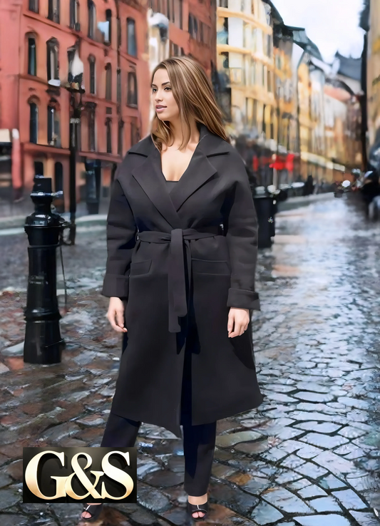 Model 1018 Women Long Jackets Made of Polyester 65% Wool 35%