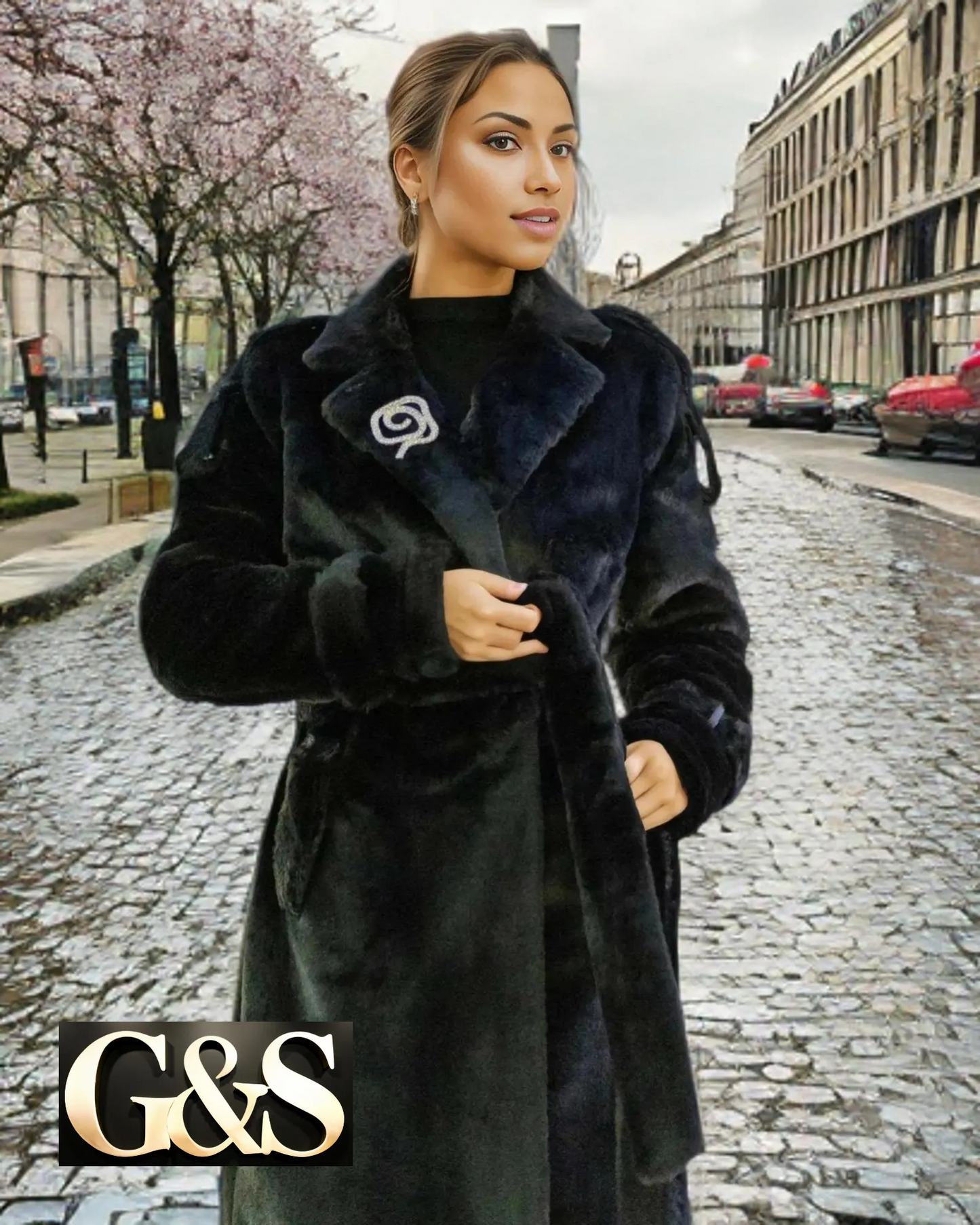 Model 1036 Women’s Fur Coat Made From 100% Polyester