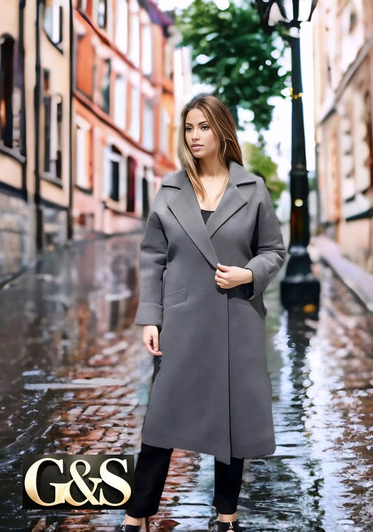 Model 1018 Women Long Jackets - Front | Sami's Jackets