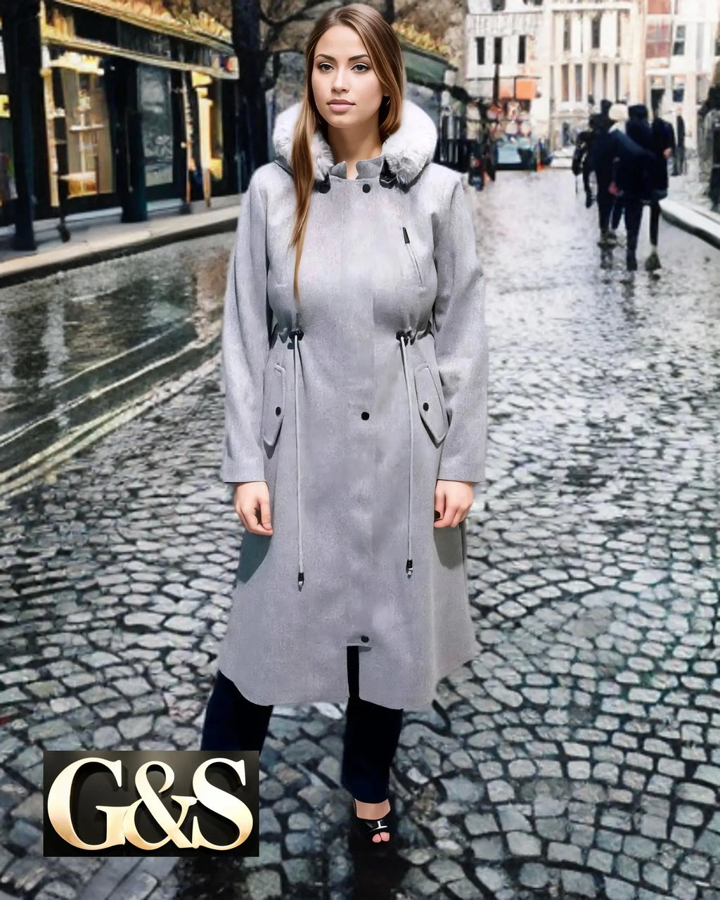 Model 1025 Women’s Coat - Front | Sami's Jackets