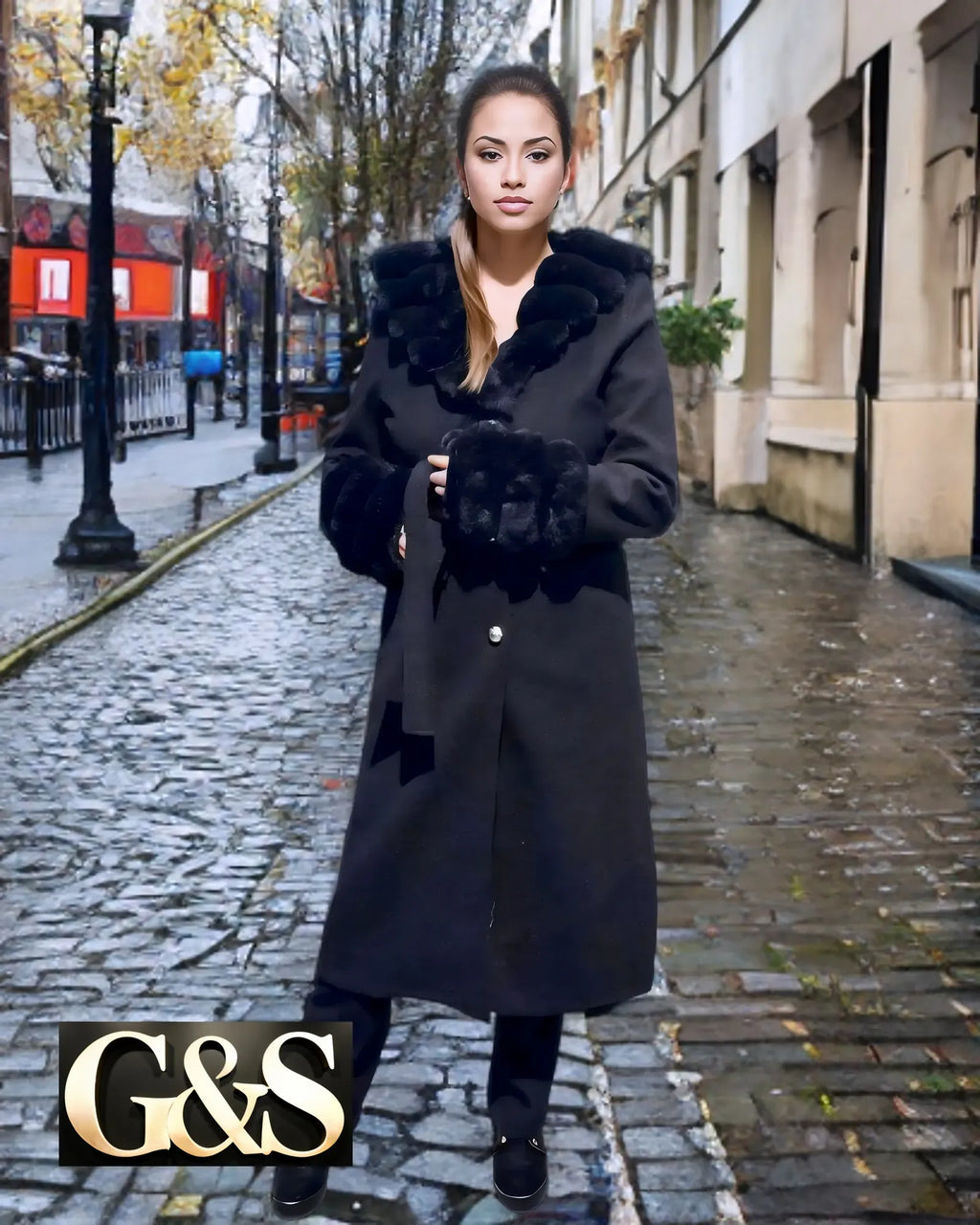 Model 1032 Women’s Coat - Side | Sami's Jackets
