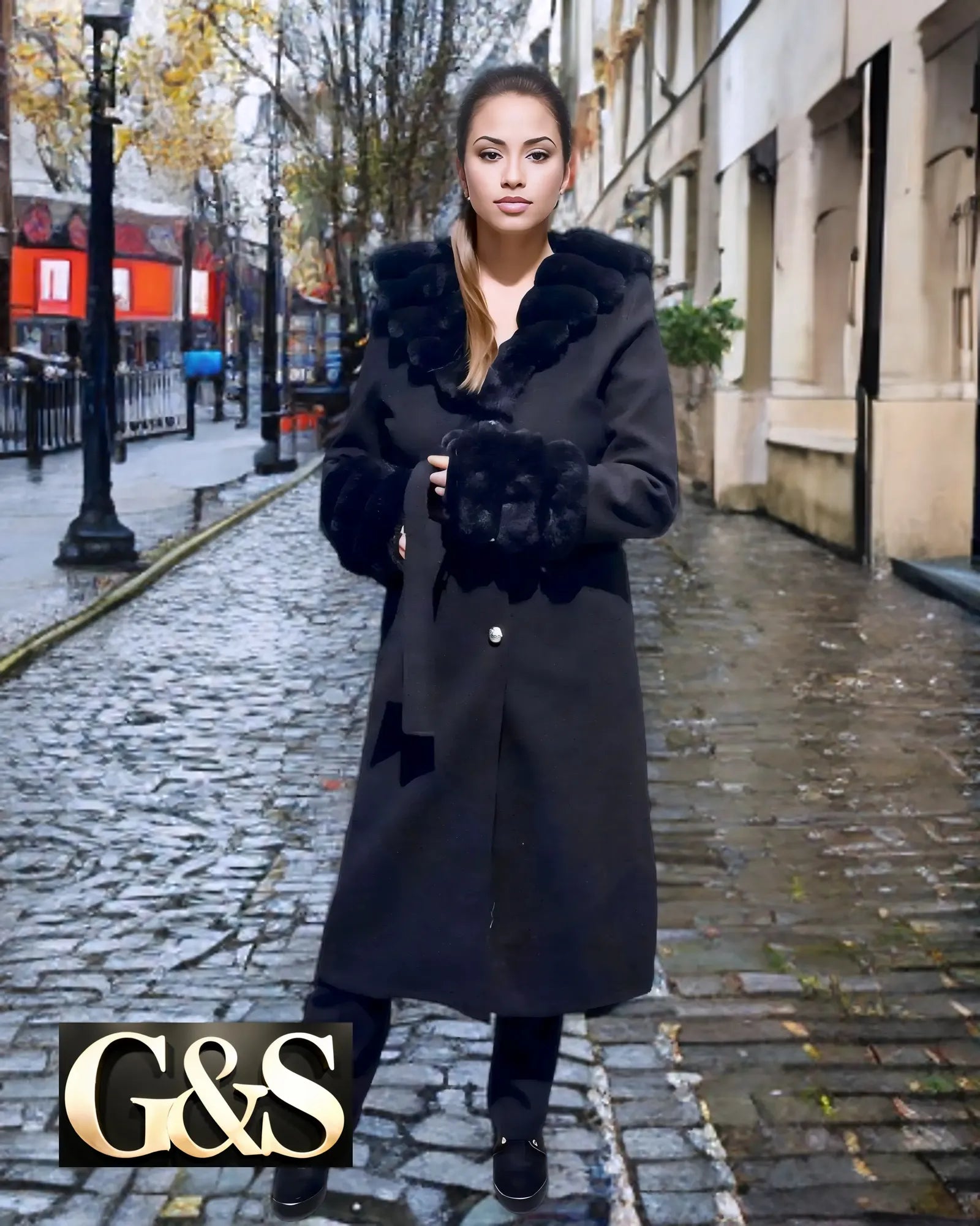 Model 1032 Women’s Coat - Side | Sami's Jackets