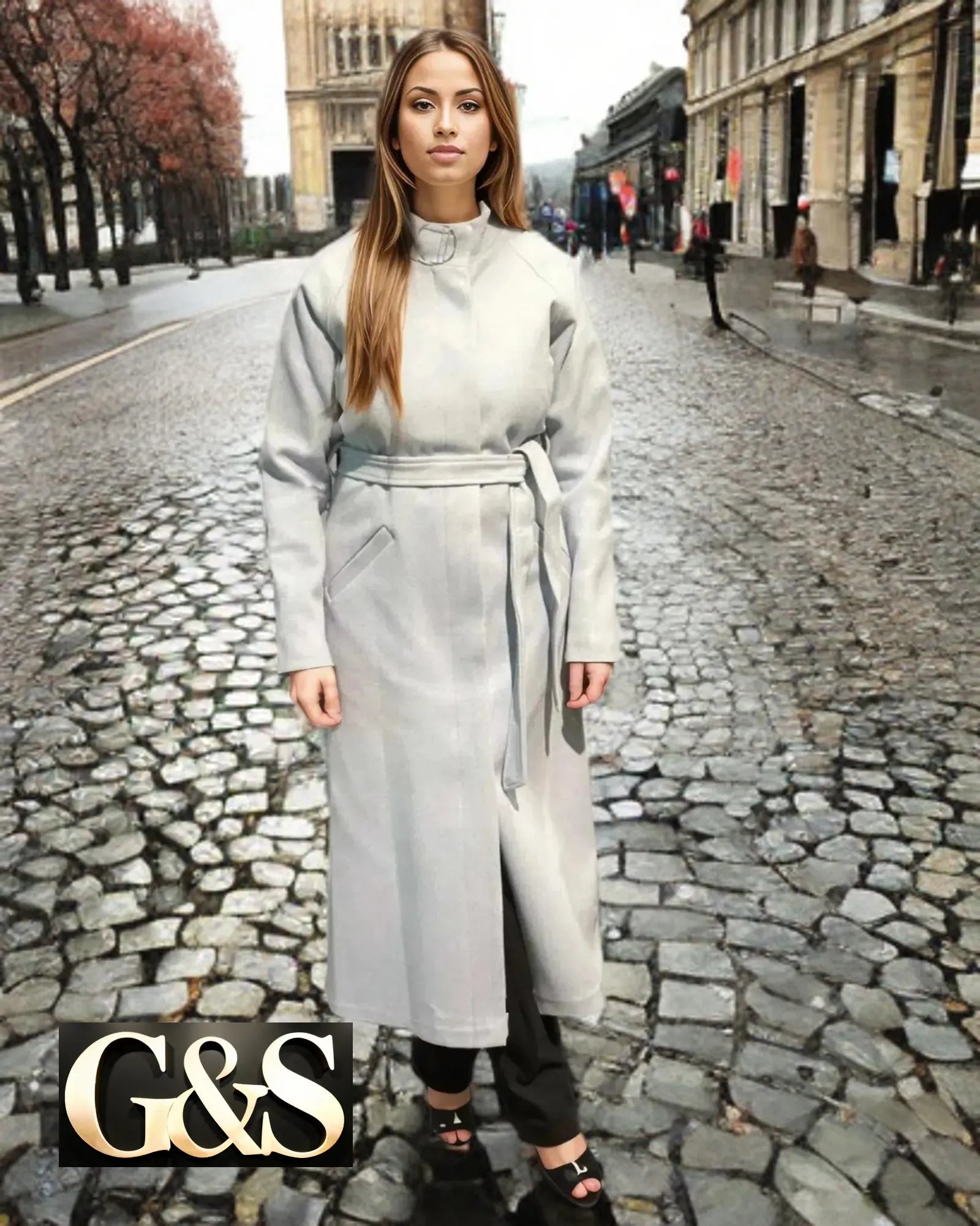 Model 1037 Women Long Coat - Detail 2 | Sami's Jackets