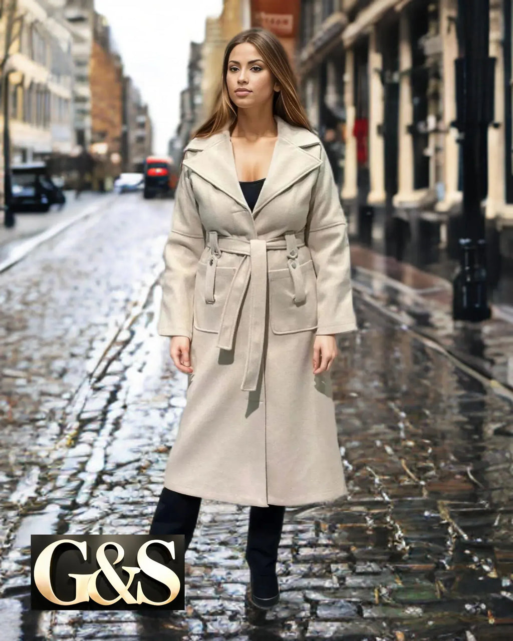 Model 1034 Women’s Coat Made From 100% Polyester - Detail 5 | Sami's Jackets