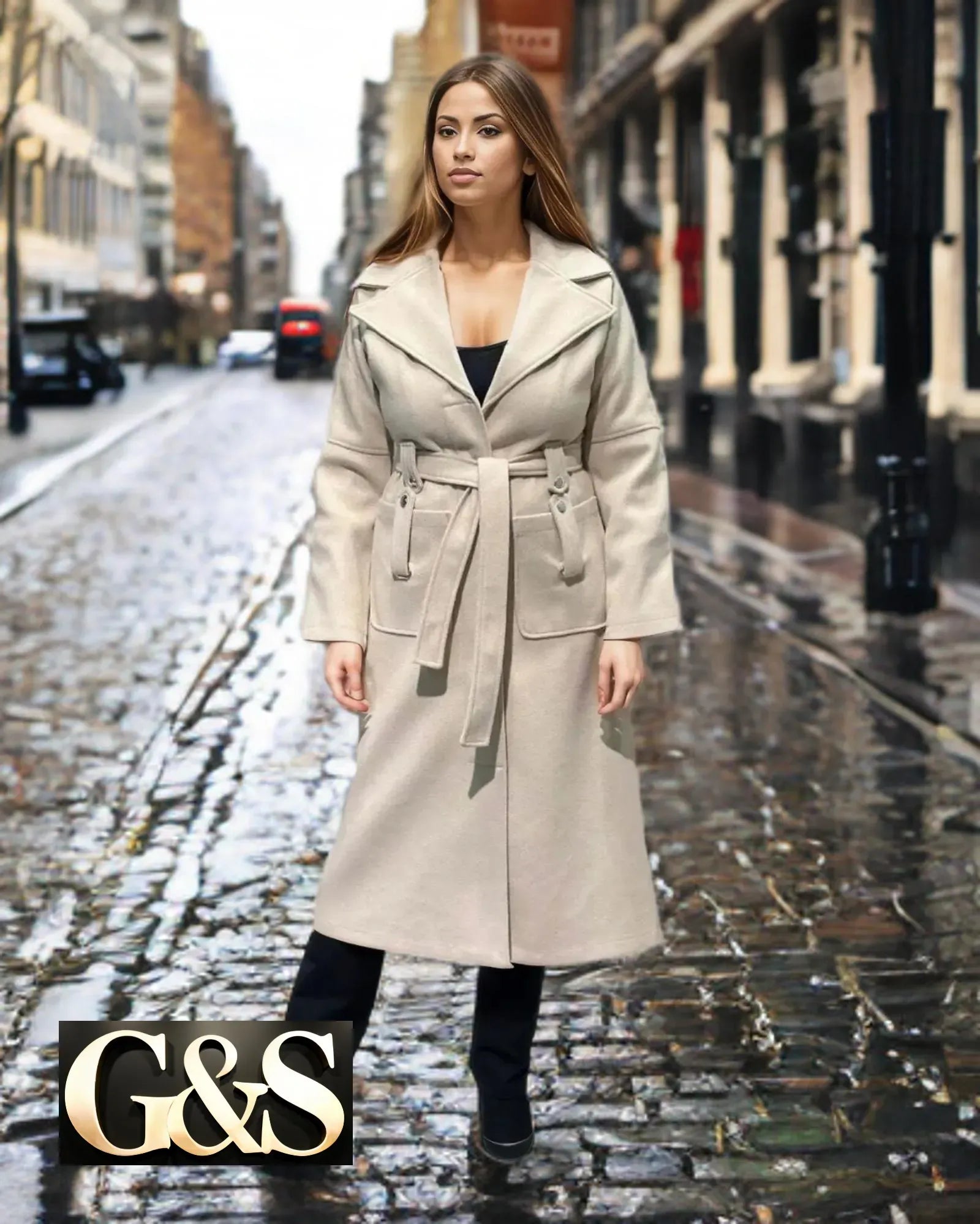 Model 1034 Women’s Coat Made From 100% Polyester - Detail 5 | Sami's Jackets