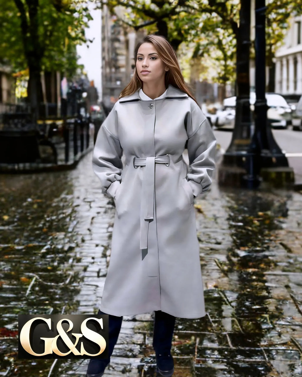 Model 1030 Women’s Coat - Front | Sami's Jackets