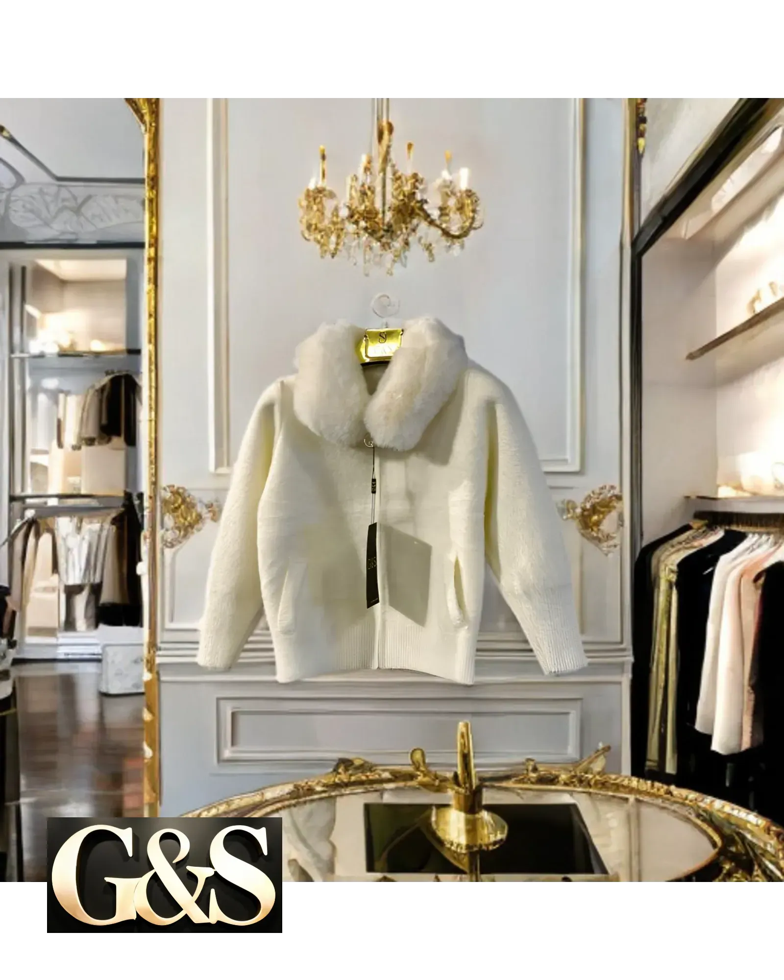 AC 896 Women’s Fur-Trimmed Wool and Polyester Tops - G&S