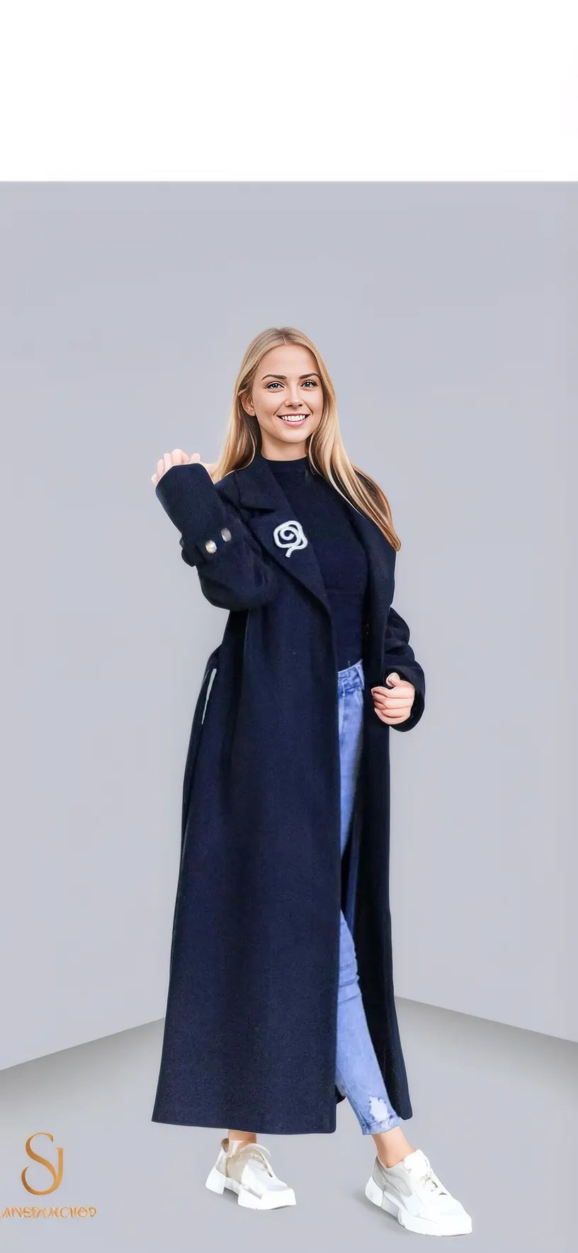 Stylish long winter coat for women, perfect for cold weather and elevating outfits. Ideal for everyday and special occasions.