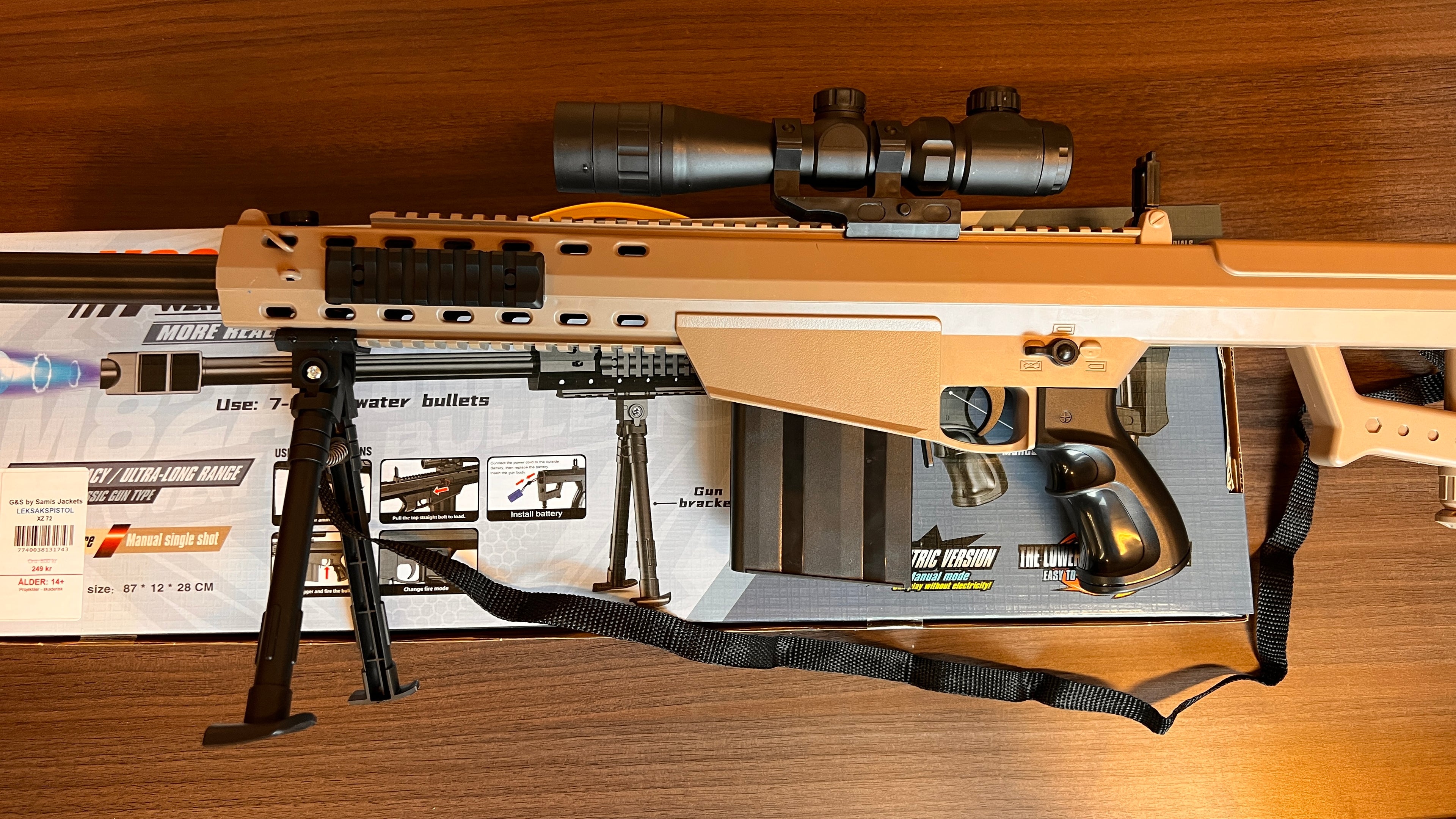 Leksaksgevär M821A1 Sniper Rifle Water Bullet Gun (XZ 72)