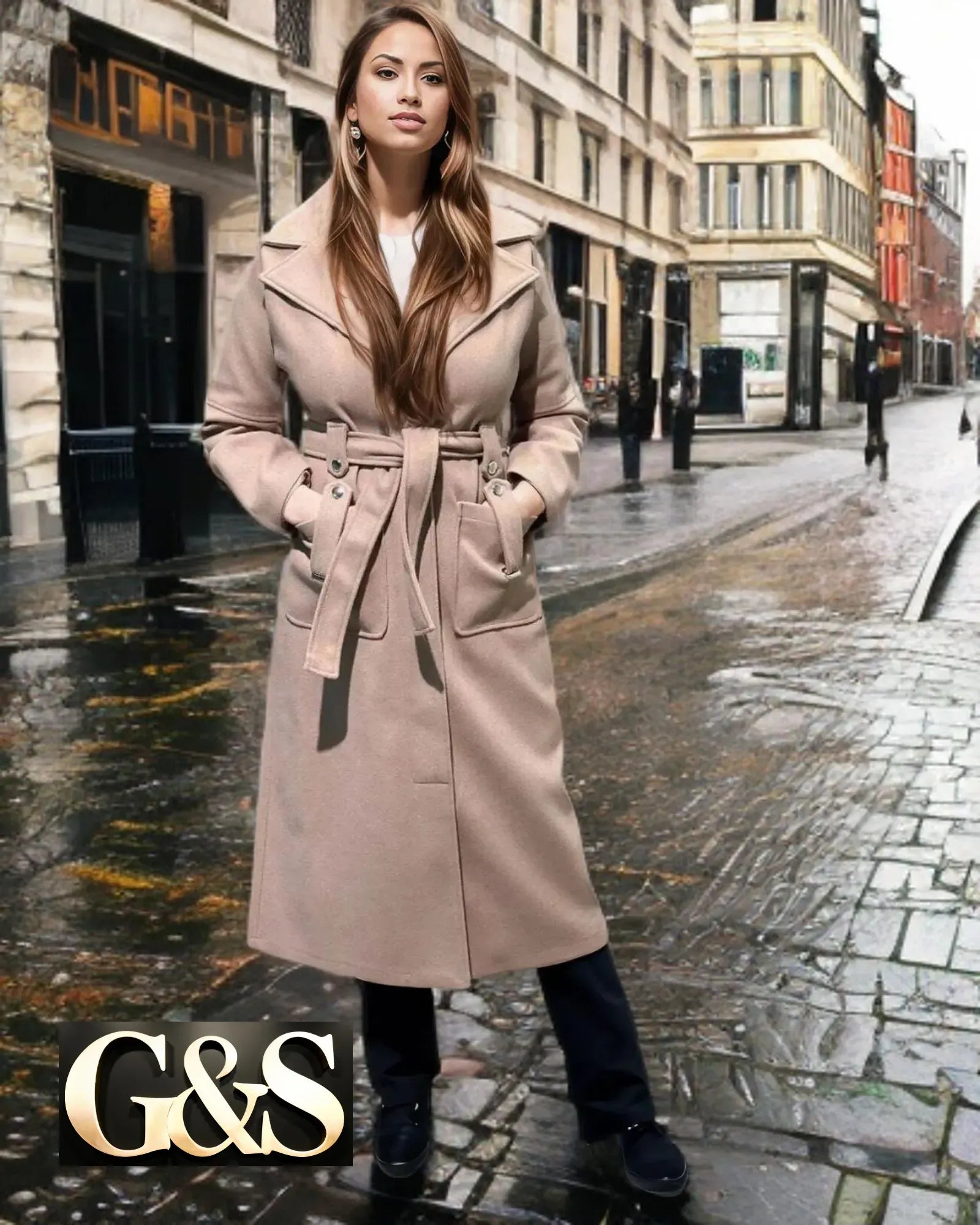 Model 1034 Women’s Coat Made From 100% Polyester - Detail 6 | Sami's Jackets