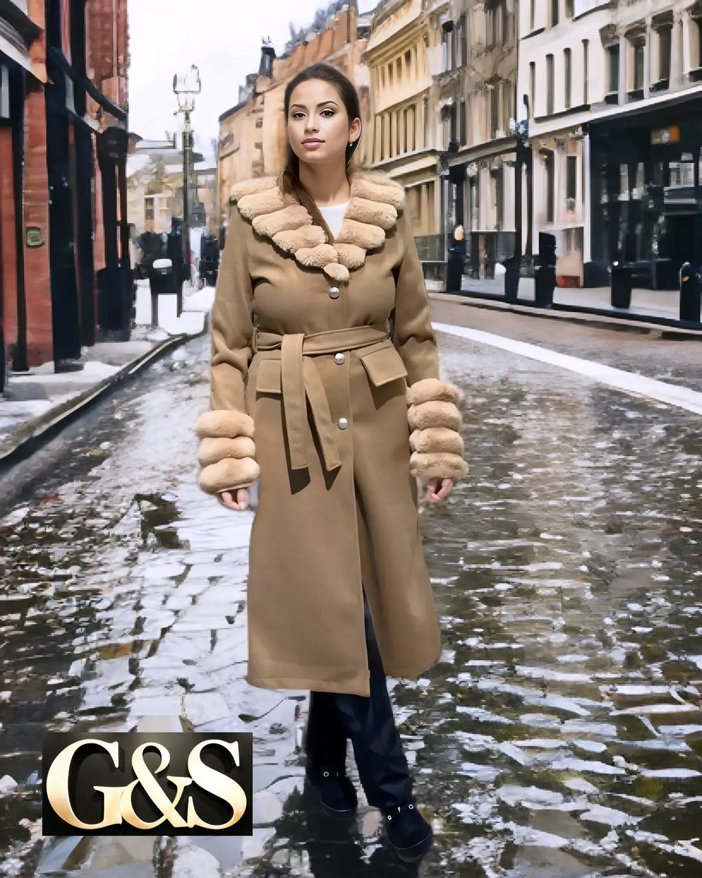 Model 1032 Women’s Coat - Front | Sami's Jackets