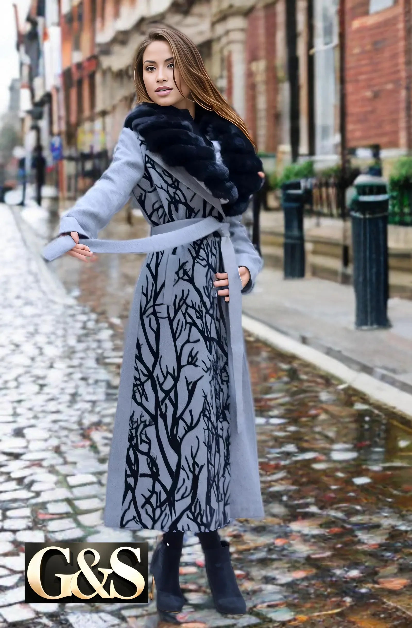 Model 1046 Women Long Coat - G&S